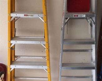 sturdy Husky ladder and Werner ladder
