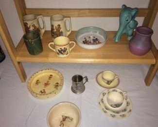 collection of vintage baby items