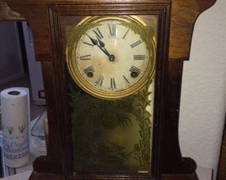 Antique oak clock