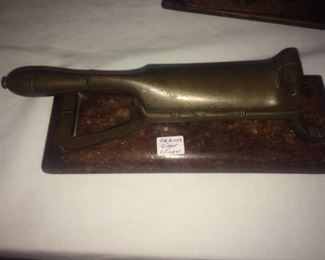 vintage brass cigar cutter