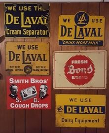 Vintage DeLaval signs