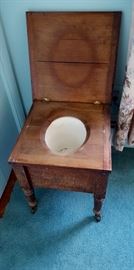 Antique Wooden Commode Chair/Toilet/Cabinet