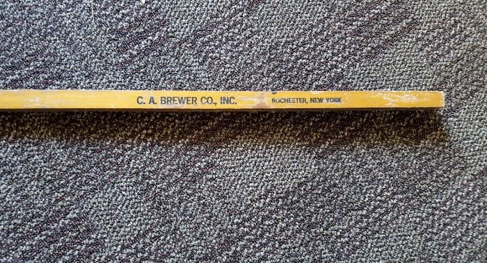 C.A. Brewer Co Rochester, NY vintage measuring stick