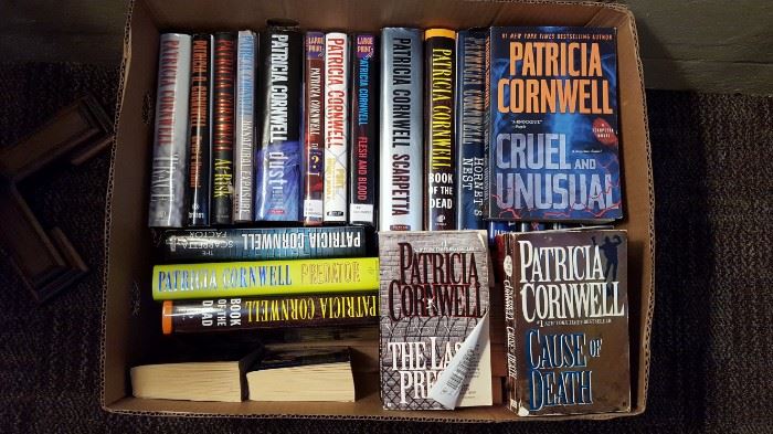 Lots of Patricia Cornwell books