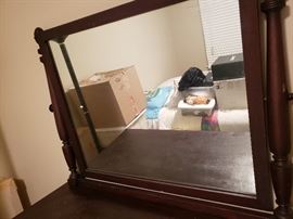 Matching wood moveable mirror