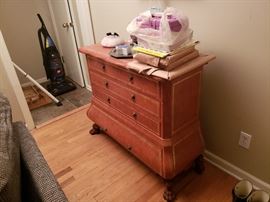 Bombe brown decorative and functional chest 3 drawers