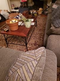 Wood and steel coffee table