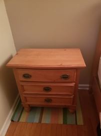 Matching 3 drawer nightstand.