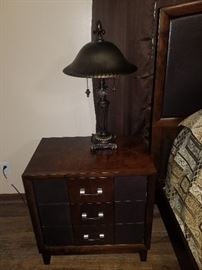second elegant lamp and side table.