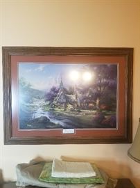 Thomas Kinkade original artist signed "Clocktower Cottage" Streams Of Time I 6/700