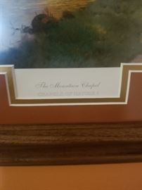 Thomas Kinkade original artist signed "The mountain Chapel"