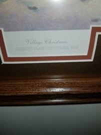 Village Christmas Thomas Kinkade original artist signed 