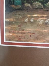 Thomas Kinkade original artist signed Clocktower Cottage. 