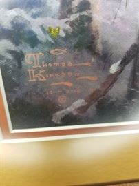 Thomas Kinkade original artist signed Christmas cottage VIII