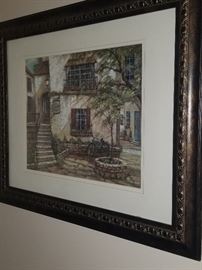 wall décor framed and matted.