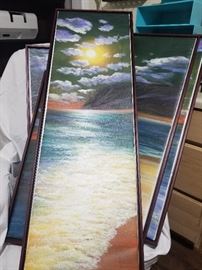 Beautiful sunset beach scene wall décor 