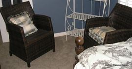 Two Very comfortable Contemporary Wicker Armchairs