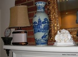 Pair of Tall Asian Vases, also Pair of Lamps