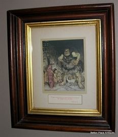 Framed Lithographs from Old Childrens books y Arthur Rackham