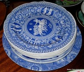 These are all Blue and white English dinnerplates, different makers and patterns