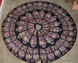 Stunning Needlepoint Christmas Tree Skirt