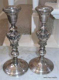 Arrowsmith 1960 to 1966 Sterling Silver Candle Sticks #Art Nouveau