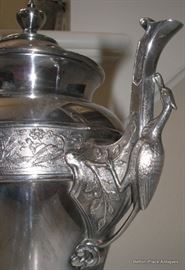 1880s Middletown aesethetic era Teapot with Bird Handle