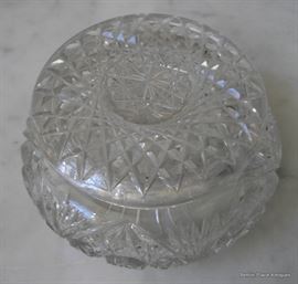 American Brilliant Glass Trinket Box