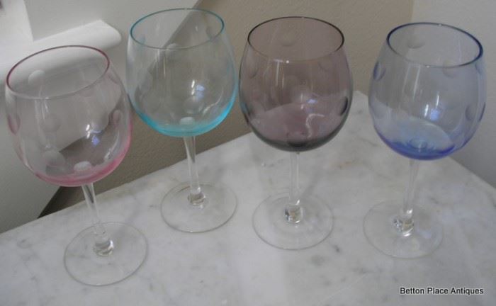 Four Waterford Crystal Stems
