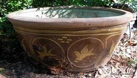 Large Koi Pot with plug, very heavy.