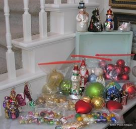 Lots of Christmas Glass Ornaments