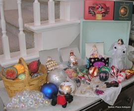 Lots of Christmas Glass Ornaments