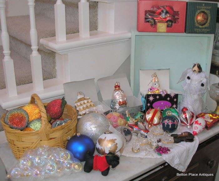 Lots of Christmas Glass Ornaments