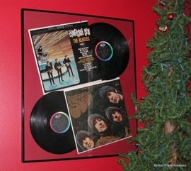 Framed Beatles Memorabilia