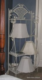 Metal Rack and Lampshades