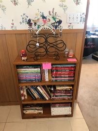 Bookshelf and cookbooks