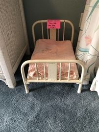 Antique iron doll bed