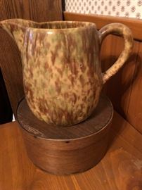 Spongeware Stoneware pitcher