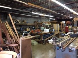 View of east wall from back of shop.