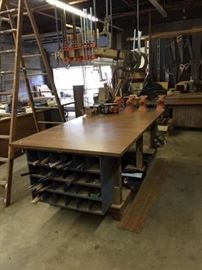 Shop table with laminate top. This one is 8' 2" long X  4' 1" wide.