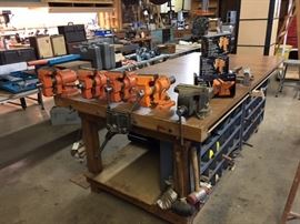 Our client says he has been accused of being a man of many vises! The orange ones are Pony brand.