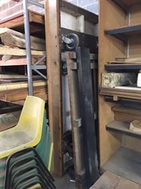 Two massive carts/platforms on wheels.