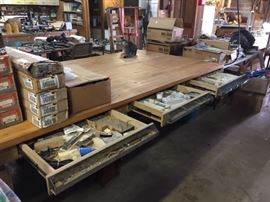 Three drawers here and on opposite side.