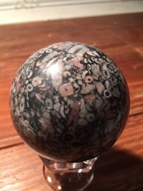 Fossil Crinoid Quartz Sphere