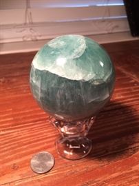 Green Fluorite Sphere