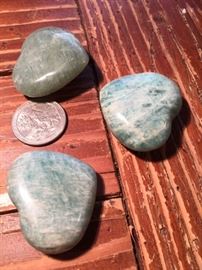 Amazonite Hearts