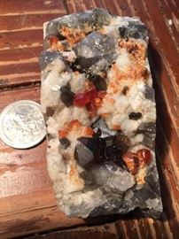 Garnet, White Quartz, and Smokey Quartz!