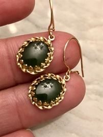 Jade earrings