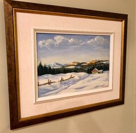 Oil painting...serene winter scene