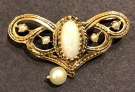 Gold with Opal and Pearl